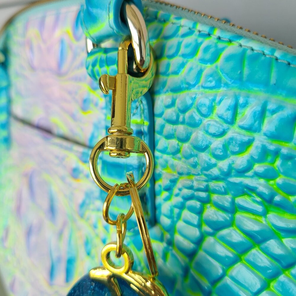 Blue Apple Purse Charm and Key Ring Sparkly - Picture 6 of 8